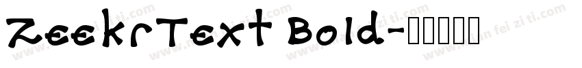 ZeekrText Bold字体转换